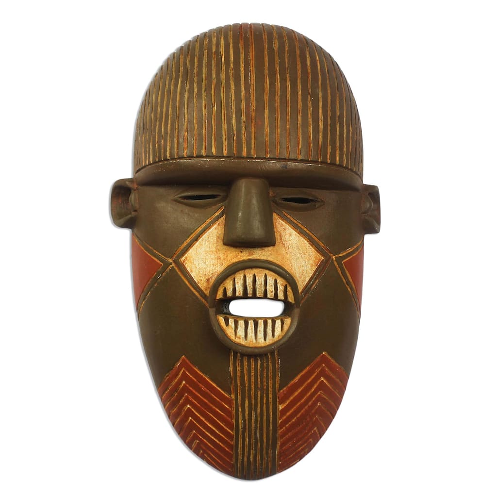 Novica Handmade Luena African Wood Mask
