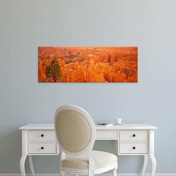 Easy Art Prints Panoramic Image 'High angle view of rock formations, Bryce Canyon National Park, Utah, USA' Canvas Art
