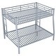 preview thumbnail 10 of 14, Full XL over Queen Metal Bunk Bed with Ladder and Guardrails