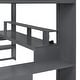 preview thumbnail 6 of 7, Wooden Gaming Loft Bed with Built-in Desk,Full Size Bedframe,Dark Gray