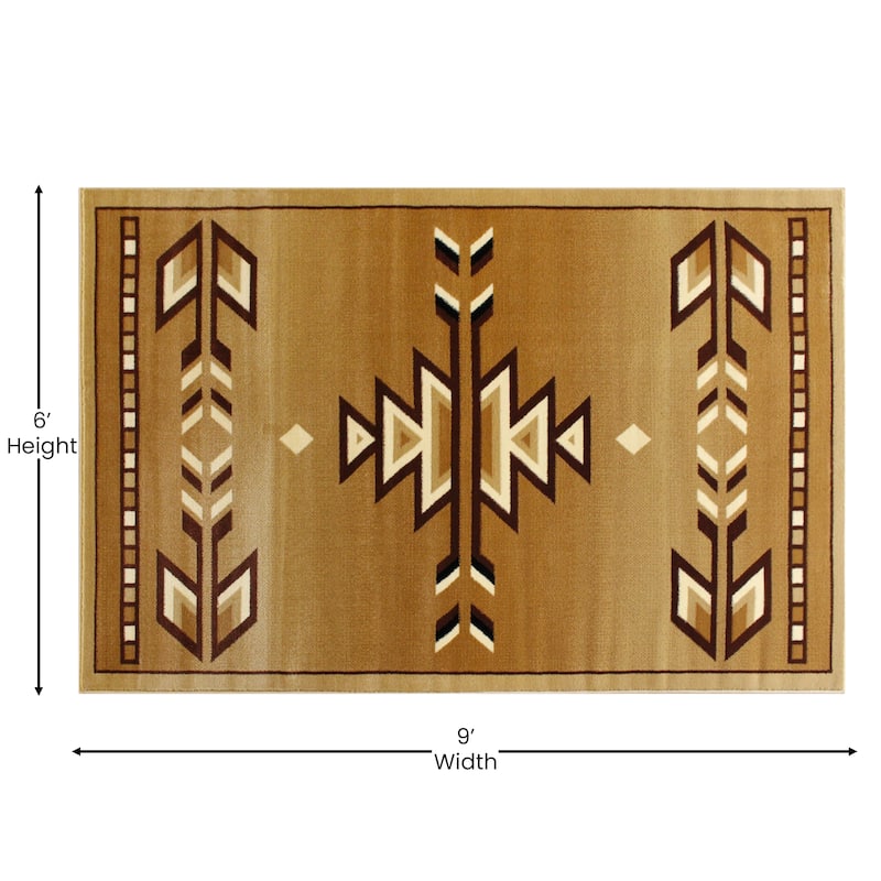 Multipurpose Southwestern Style Patterned Indoor Area Rug