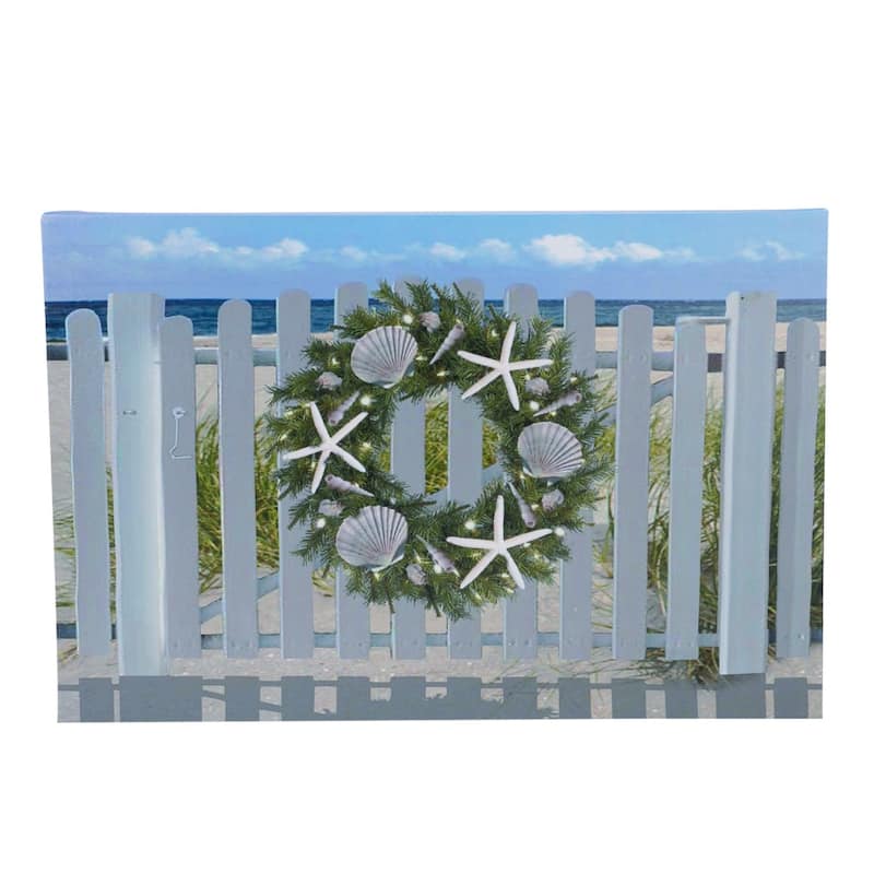 Light-Up LED Canvas Xmas Gate