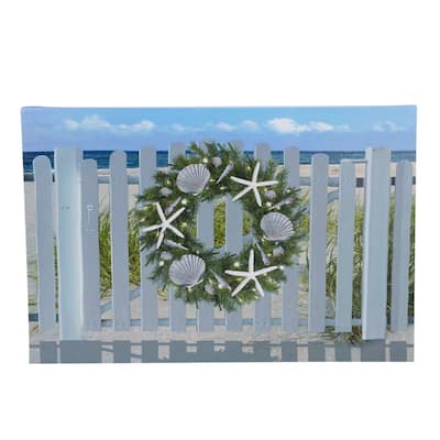 Light-Up LED Canvas Xmas Gate