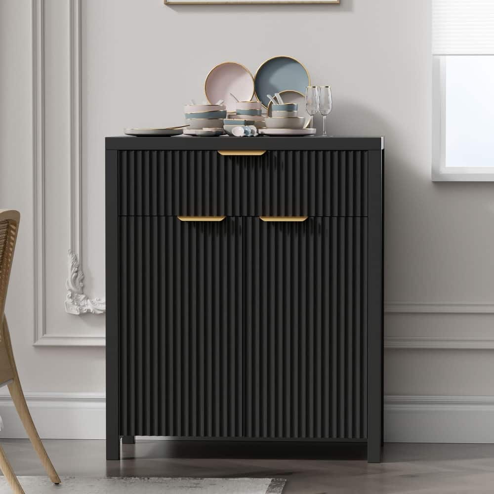 28"Sideboard Kitchen Buffet Cabinet with Drawer and Adjustable Shelf