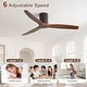 preview thumbnail 161 of 189, Sofucor 42"/48"/ 52"/60"Noiseless Walnut Wood Ceiling Fan with Remote Control, Integrated Light Optional