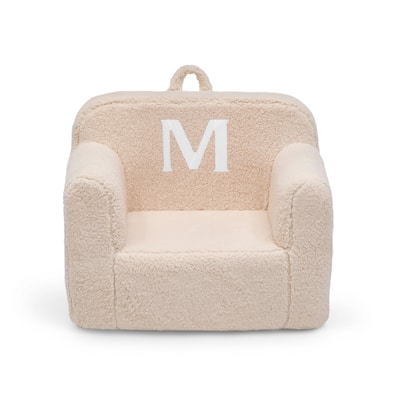 Personalized Monogram Cozee Sherpa Chair - Customize with Letter M - Foam Kids Chair for Ages 18 Months and Up