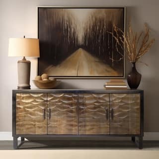 Sagebrook Home Exquisite 65" Ramsey Wood Sideboard in Rich Brown - Elegant Home Storage Solution for Modern Interiors