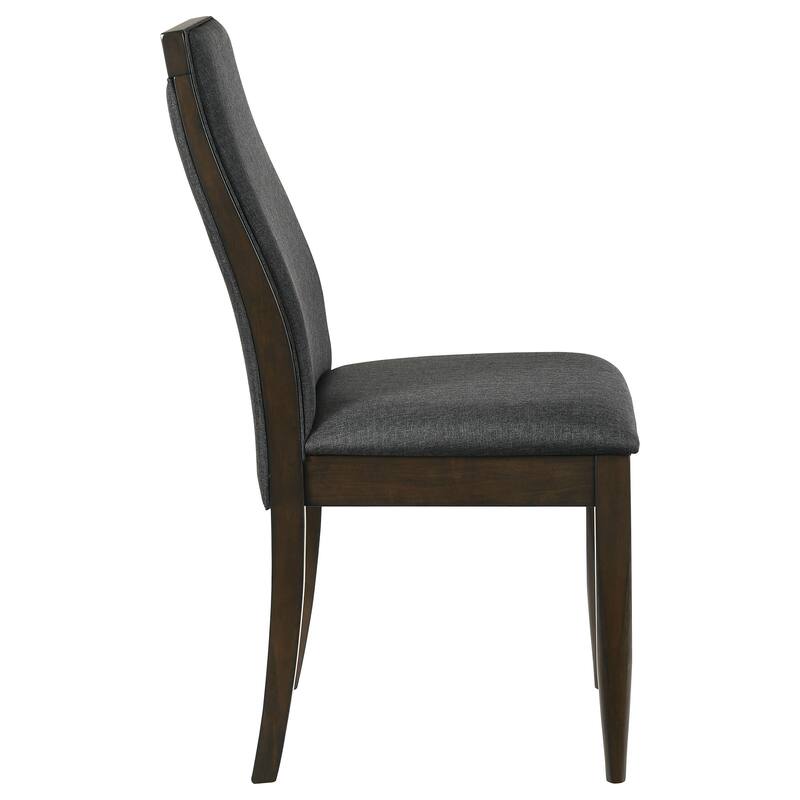 Wes Dark Walnut Upholstered Dining Side Chair (Set of 2)