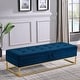 preview thumbnail 1 of 33, Modern Velvet Upholstered Storage Bench with Flip-Up Seat Top  Navy Blue