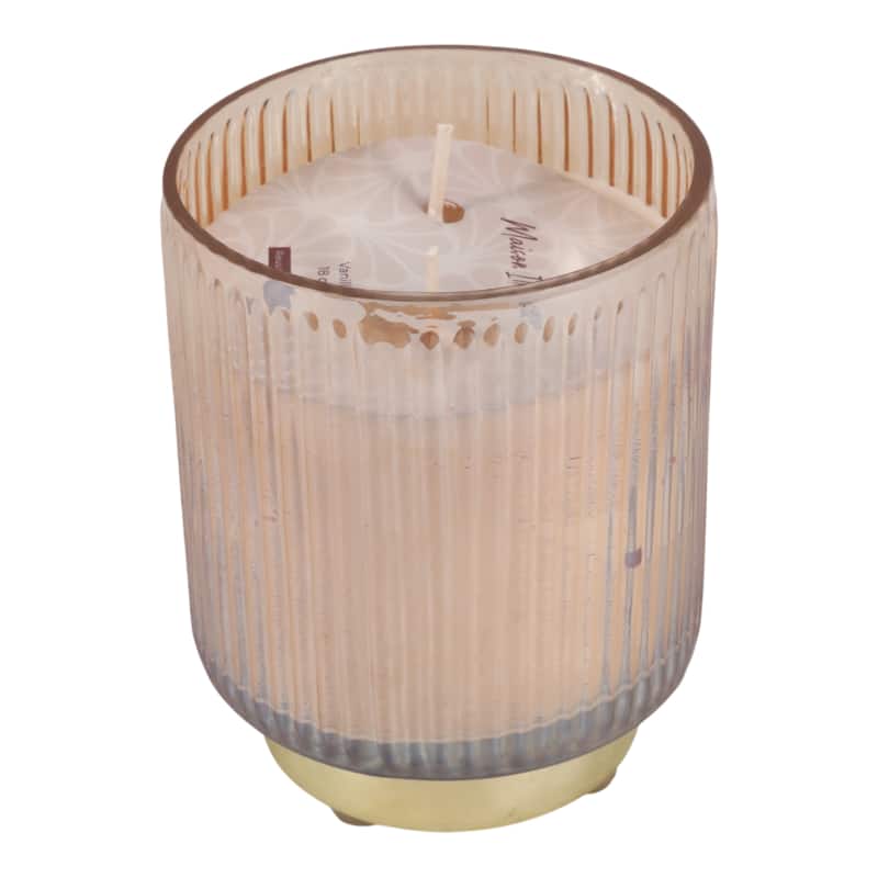 Modern Round Glass Candle on Base - 5" - 5.0"