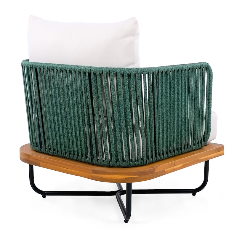 Christopher Knight Home - Emerson Coastal Acacia Wood Outdoor Chair with Cushions