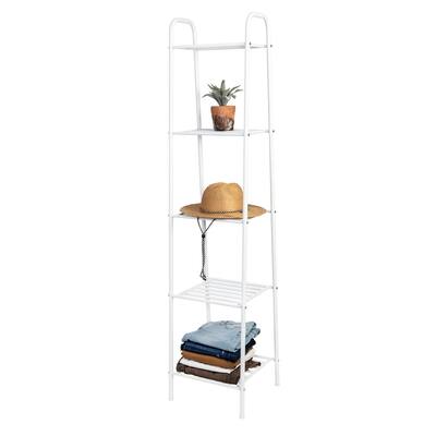 5-Tier Steel Shelf, White Matte