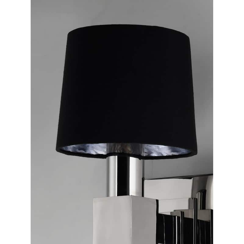 Studio M Jefferson Single Light 12" Tall Wall Sconce with Silk Shade