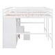 preview thumbnail 9 of 31, Double Twin Size Wooden Loft Bed with Wardrobes and Staircase