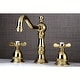 preview thumbnail 10 of 11, Kingston Brass Essex 8 in. Widespread Bathroom Faucet Polished Brass