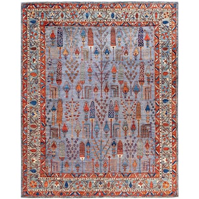 Serapi One-of-a-Kind Hand-Knotted Area Rug - Gray - 8' 1" x 10' 1"