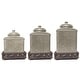 preview thumbnail 4 of 3, HiEnd Accents Savannah Canister & Base Set, 3PC