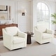 preview thumbnail 2 of 177, 2 Set Modern Swivel Accent Arm Chair for Living Room Beige-Chenille