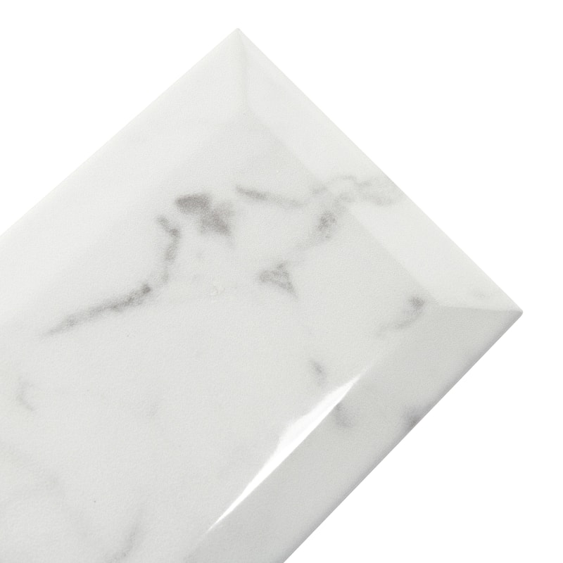 Merola Tile Classico Carrara Glossy Metro 3" x 6" Ceramic Wall Tile - Case (44 Tiles)