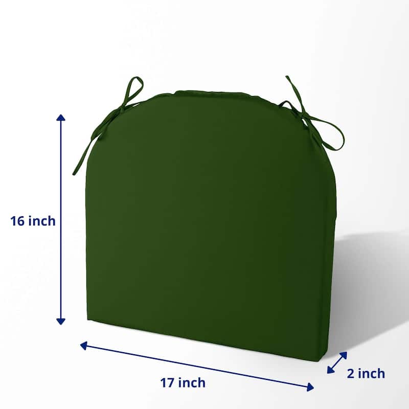 Set of 4 Waterproof Outdoor Chair Cushions with Ties for Patio Furniture