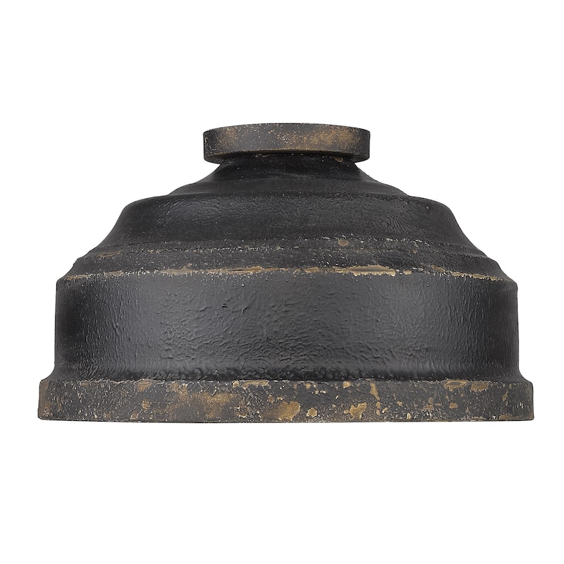 Keating Flush Mount - Antique Black Iron