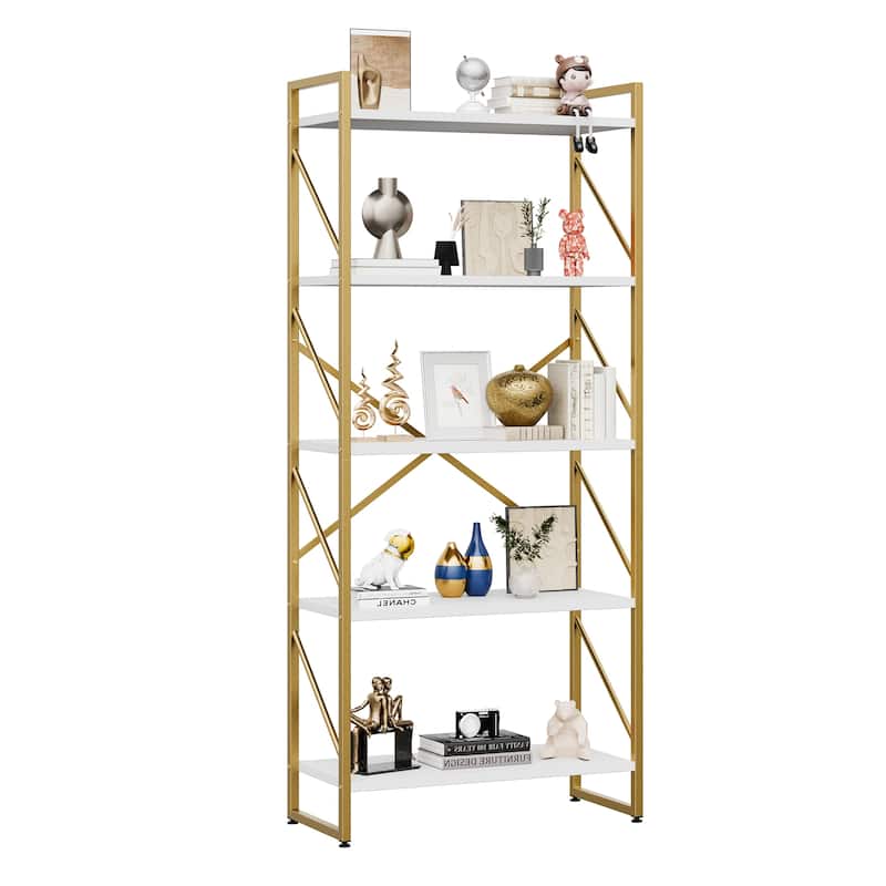Futzca 5 Tier Storage Bookshelf