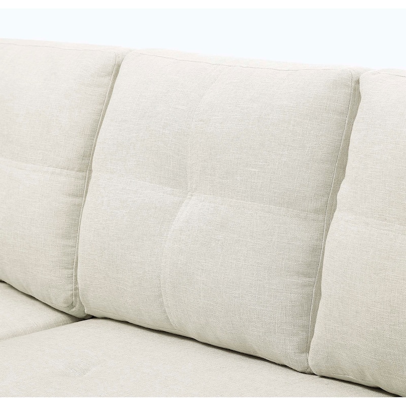 Classic and Cozy L-shape Pull-out Sleeper Sectional Sofa