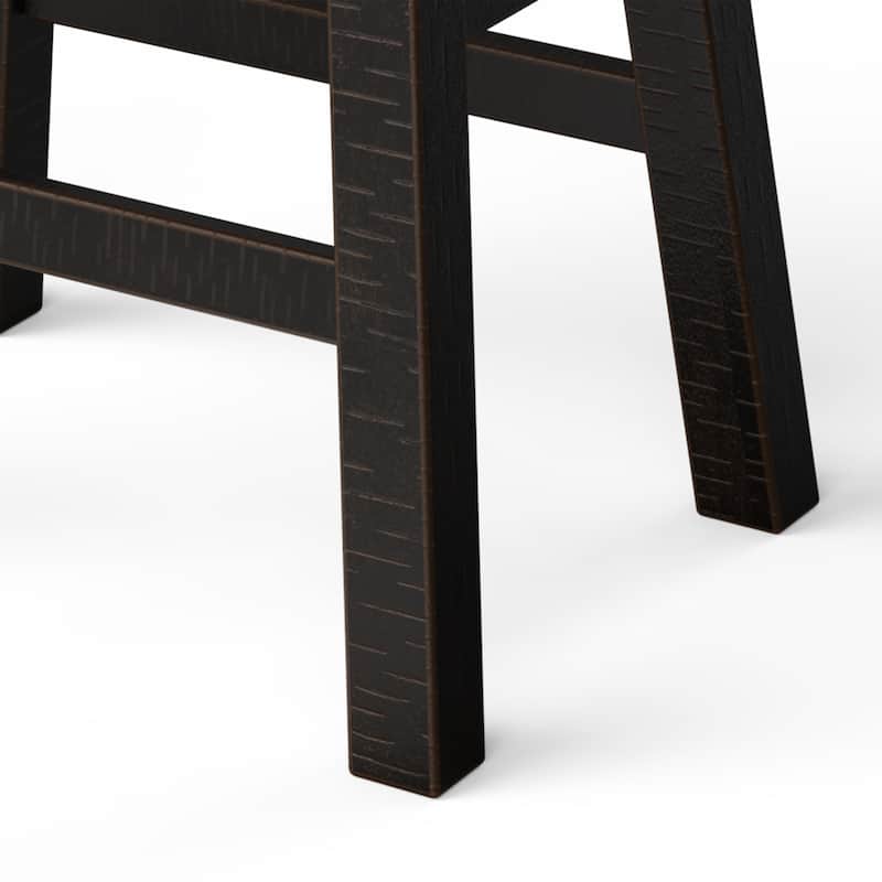 Solid Wood Modern Midnight Bar Stool Set of 2