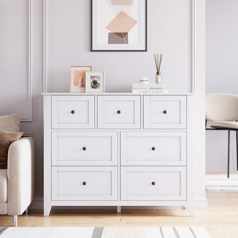 Modern Dresser for Bedroom with 7 Drawers