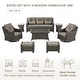 preview thumbnail 104 of 105, Murphy Outdoor Wicker Patio Outdoor Sofa Swivel Chair Coffee Table