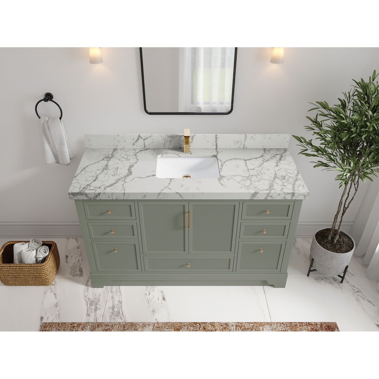 Willow Collections 60 in. W x 22 in. D Alys Single Sink Bathroom Vanity with Countertop
