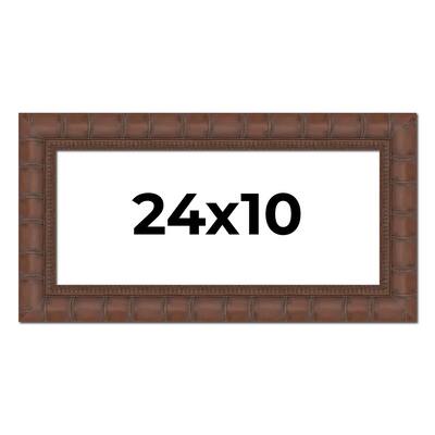 24x10 Frame Pewter Solid Wood Picture Frame Width 1.625 Inches | Interior Frame Depth 0.6875 Inches