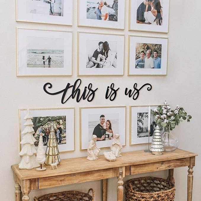 This Is Us Metal Wall Art - 3-Piece Family Home Living Room Decor
