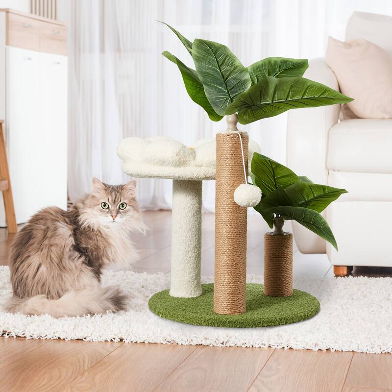 Sunflower Cat Tree, Multi-Functional Cozy Cat Tower, Cat Condo for Indoor Cats