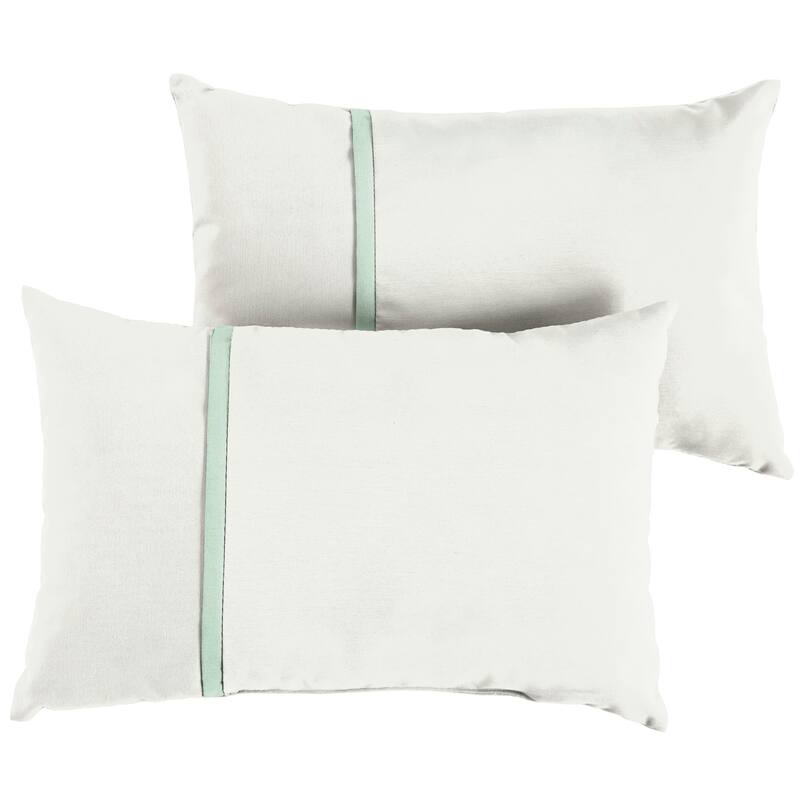 Sorra Home Sunbrella Outdoor Single Petite Flange Pillow Set of 2