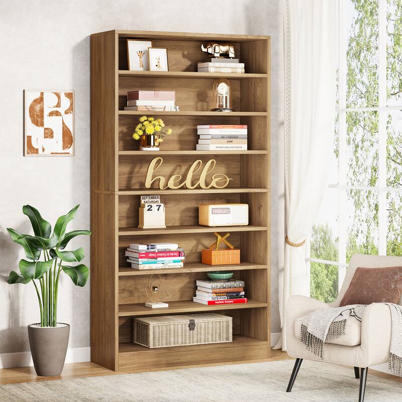 Large Bookcase, Open Display Shelf, Storage Cabinet Organizer Bookshelf for Living Room, Home Office, Library, Bedroom