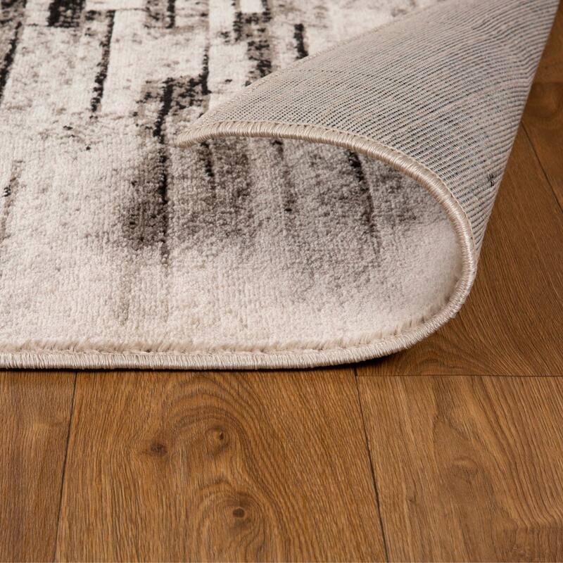 Superior Contemporary Distressed Abstract Indoor Area Rug