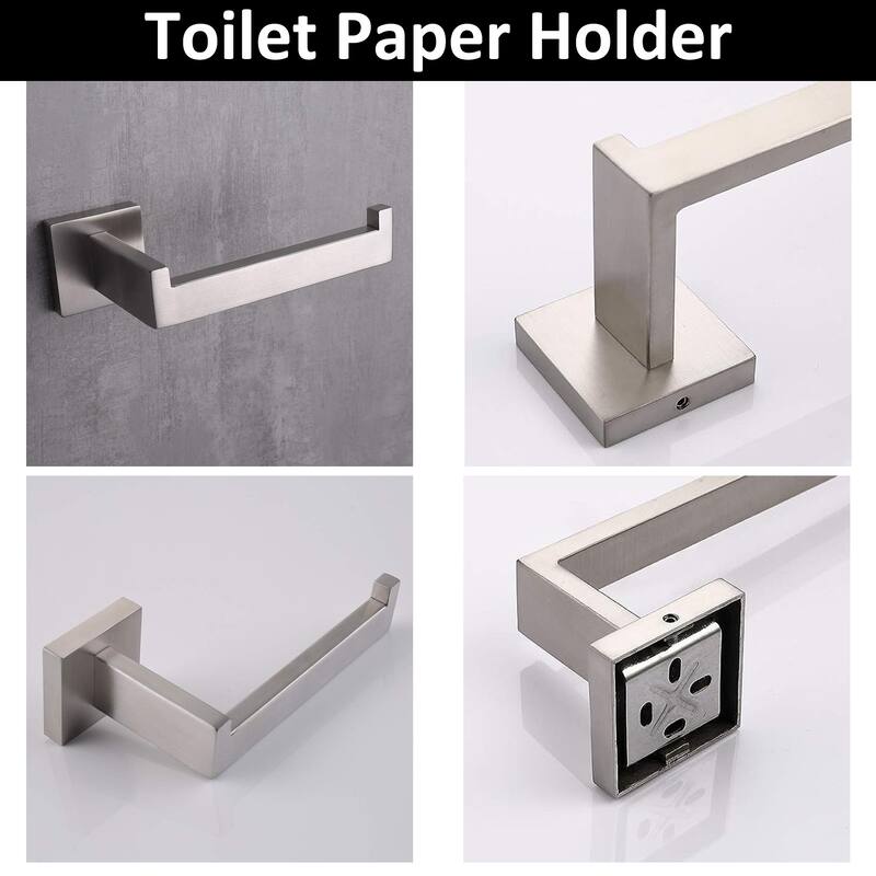 5-Piece Bathroom Hardware Set Wall Mounted Towel Bar Set