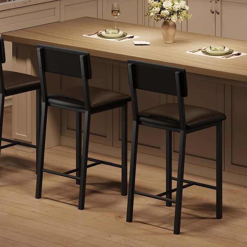 Kitchen Barstools with Thick Cushion Set of 2 for Dining Room, Kitchen Island Counter