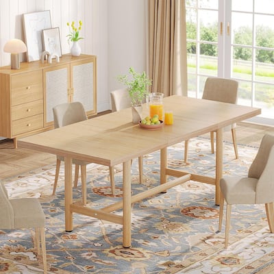 63 Inches Dining Table, Rectangular Dining Room Table for 6