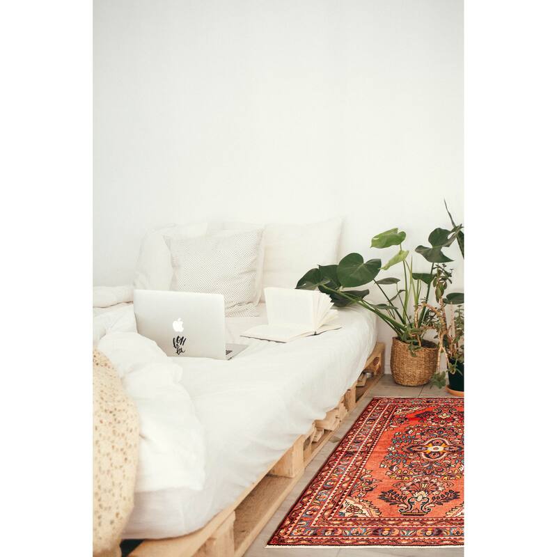 ECARPETGALLERY Hand-knotted Anadol Red Wool Rug - 3'5 x 5'0