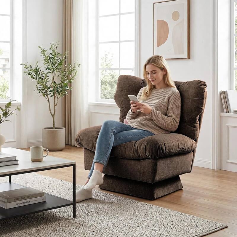 360° Swivel Modern Comfy Upholstered Accent Sofa Chair for Living Room, Bedroom