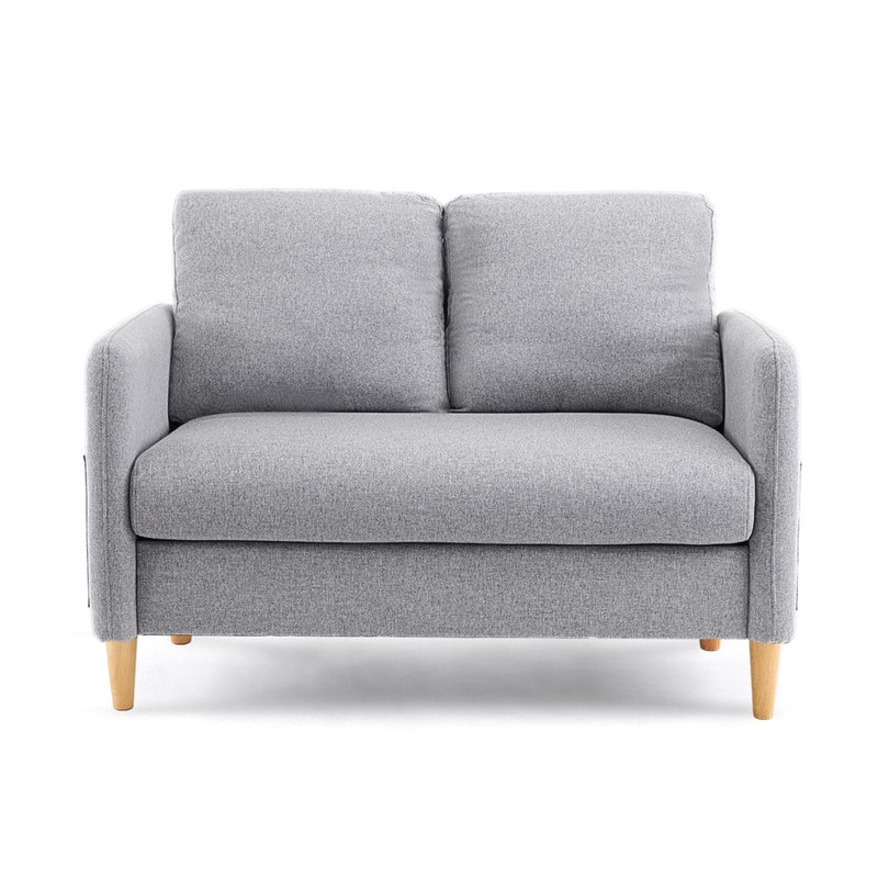 47 in. Modern Comfy Couch Loveseat with Side Storage For Living Room