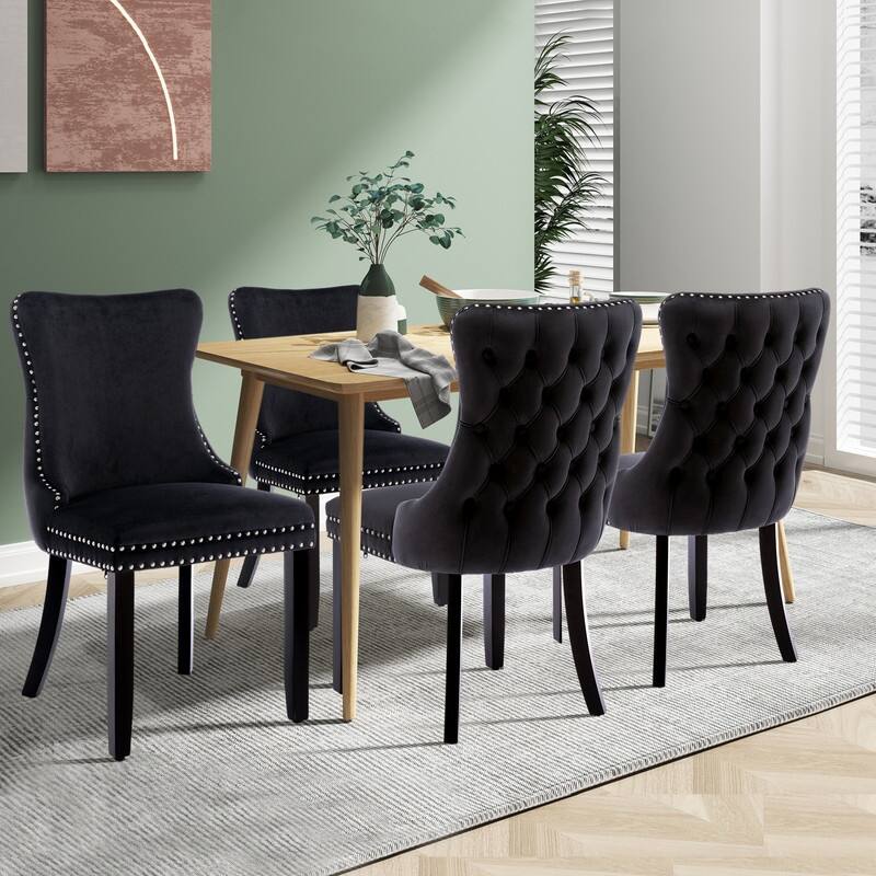 Upholstered Wing Back Dining Chair (Set of 4)