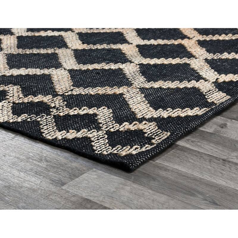 Katerina Black/Natural Handwoven Area Rug by Kosas Home