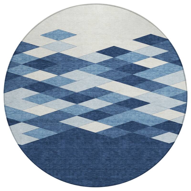 Machine Washable Indoor/ Outdoor Modern Avo Chantille Rug