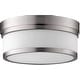 preview thumbnail 3 of 3, Quorum International Celeste 2 Light 12" Wide Flush Mount Drum Ceiling Satin Nickel