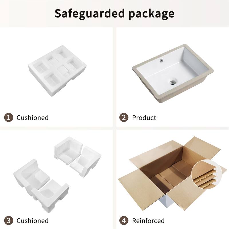 16" Rectangular Ceramic Vanity Sink