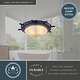 preview thumbnail 5 of 8, Orleans Coastal Ship Wheel Indoor Outdoor Ceiling Light White Glass - 15-in W x 5-in H x 15-in D
