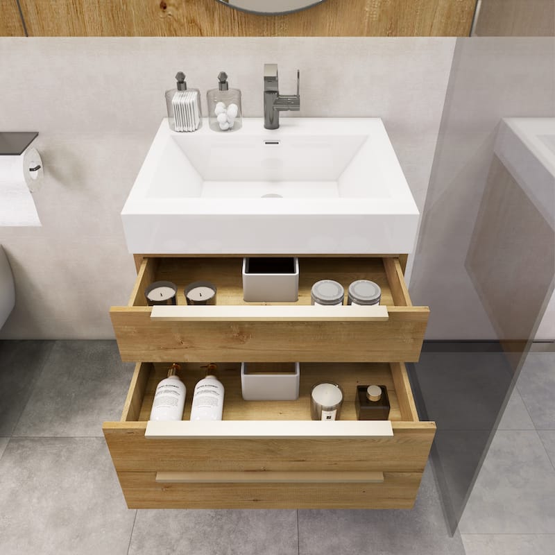 Noble 24" Wall Mounting Vanity with Reinforced Acrylic Sink